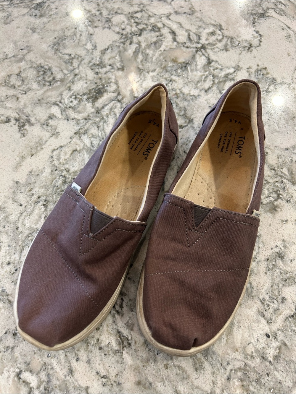 TOMS Classic Slip-On Shoes in gray